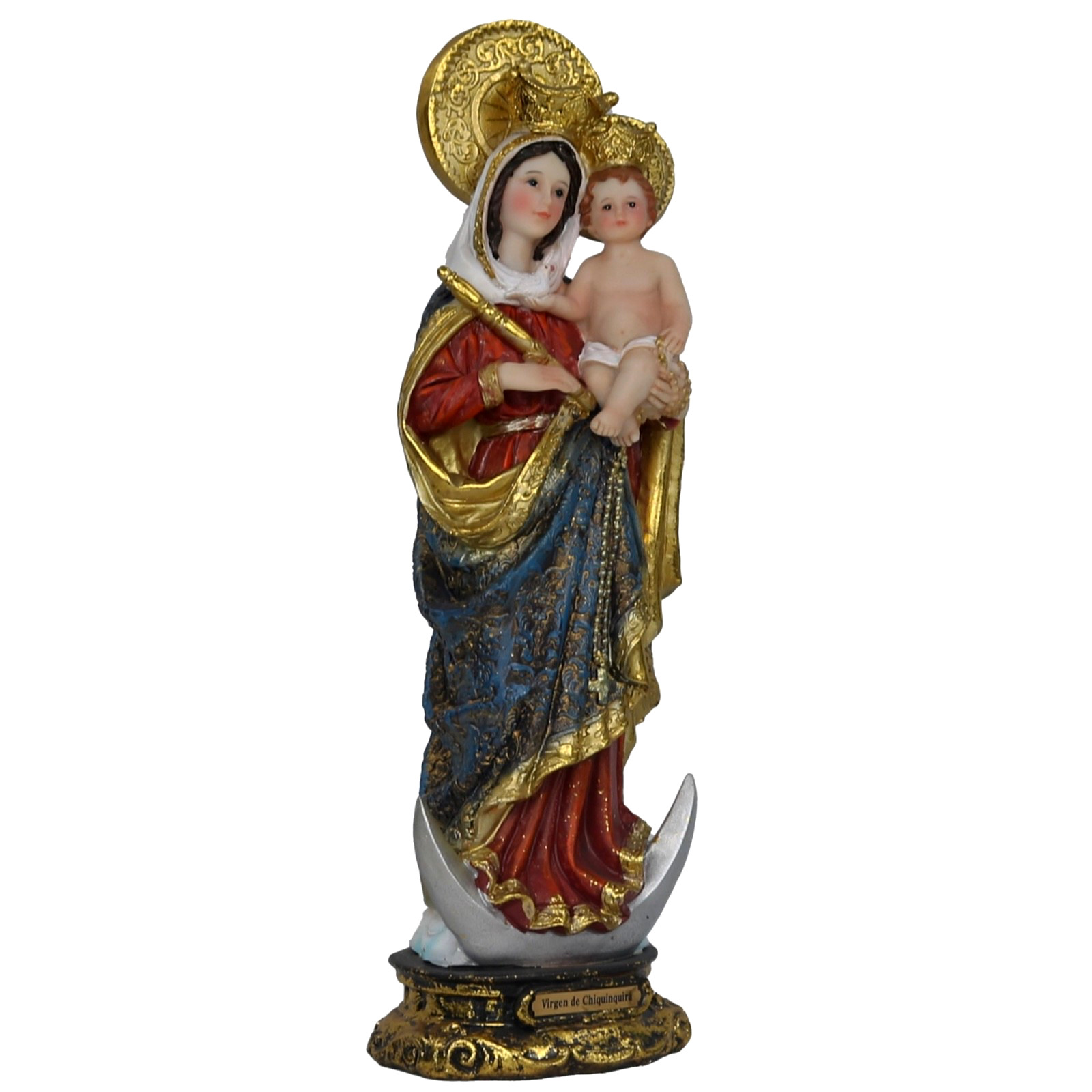 12" Virgen De Chiquinquira Resina  Nuestra Señora del Rosario de Chiquinquirá