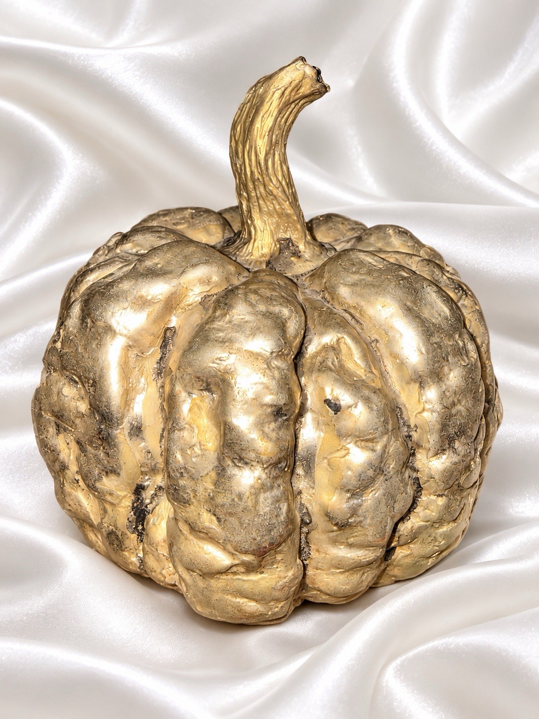 Vintage silver clad pumpkin Halloween, Thanksgiving decor Vintage silver clad pumpkin Halloween, Thanksgiving decor