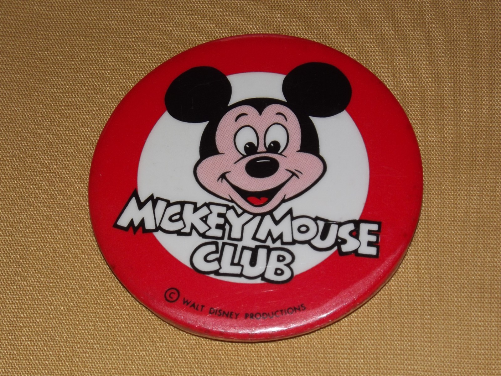 VINTAGE WALT DISNEY MICKEY MOUSE CLUB PIN BACK BUTTON VINTAGE WALT DISNEY MICKEY MOUSE CLUB PIN BACK BUTTON