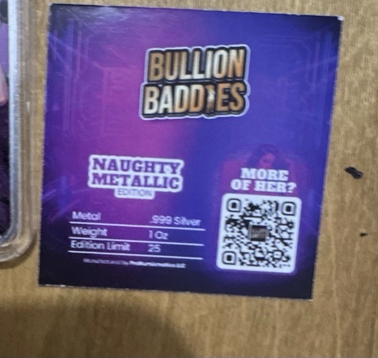 Bullion Baddies Naughty Metallic Edition Dani 1 oz .999 Fine Silver Bar