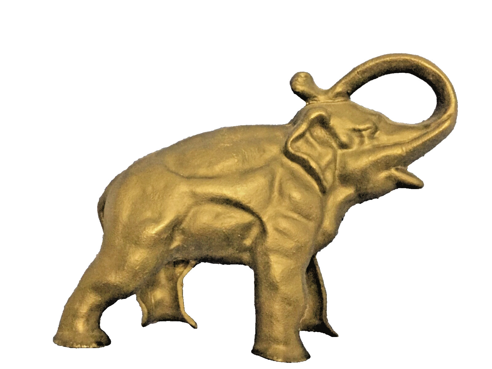 Vintage Cast Iron Elephant Bank / Doorstop with Raised Trunk Heavy 10” X 8”