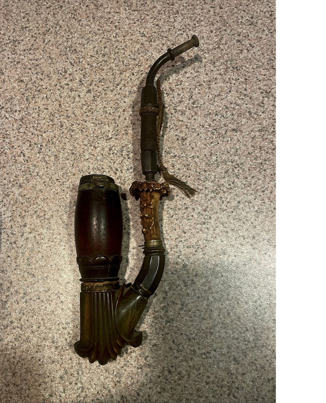 Antique German/Austrian Hunting Pipe (Jagdpfeife) with Stag Antler Shank Antique German/Austrian Hunting Pipe (Jagdpfeife) with Stag Antler Shank