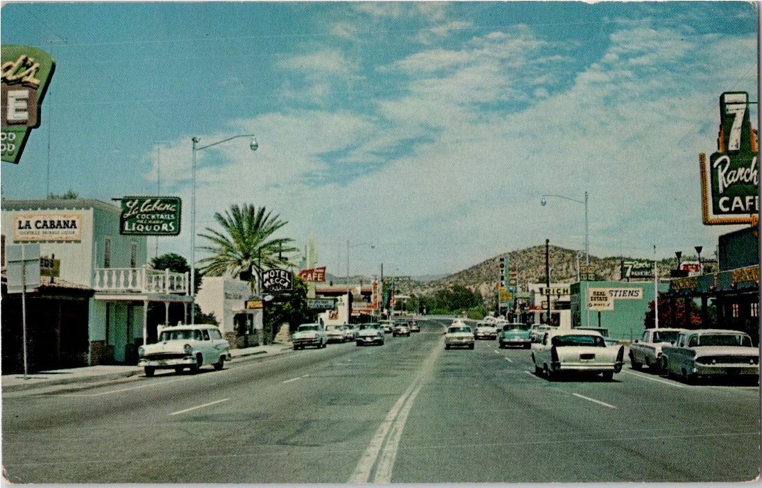 Wickenburg Arizona Main Street Vintage Chrome Postcard 1950s Desert Town Wickenburg Arizona Main Street Vintage Chrome Postcard 1950s Desert Town