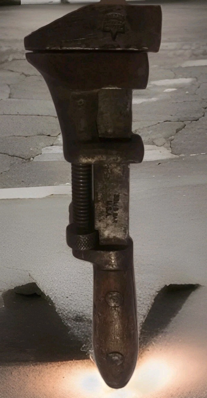 Antique Keen Kutter Black Jack 10" Wood Handle Monkey Wrench Vtg Tool Antique Keen Kutter Black Jack 10" Wood Handle Monkey Wrench Vtg Tool