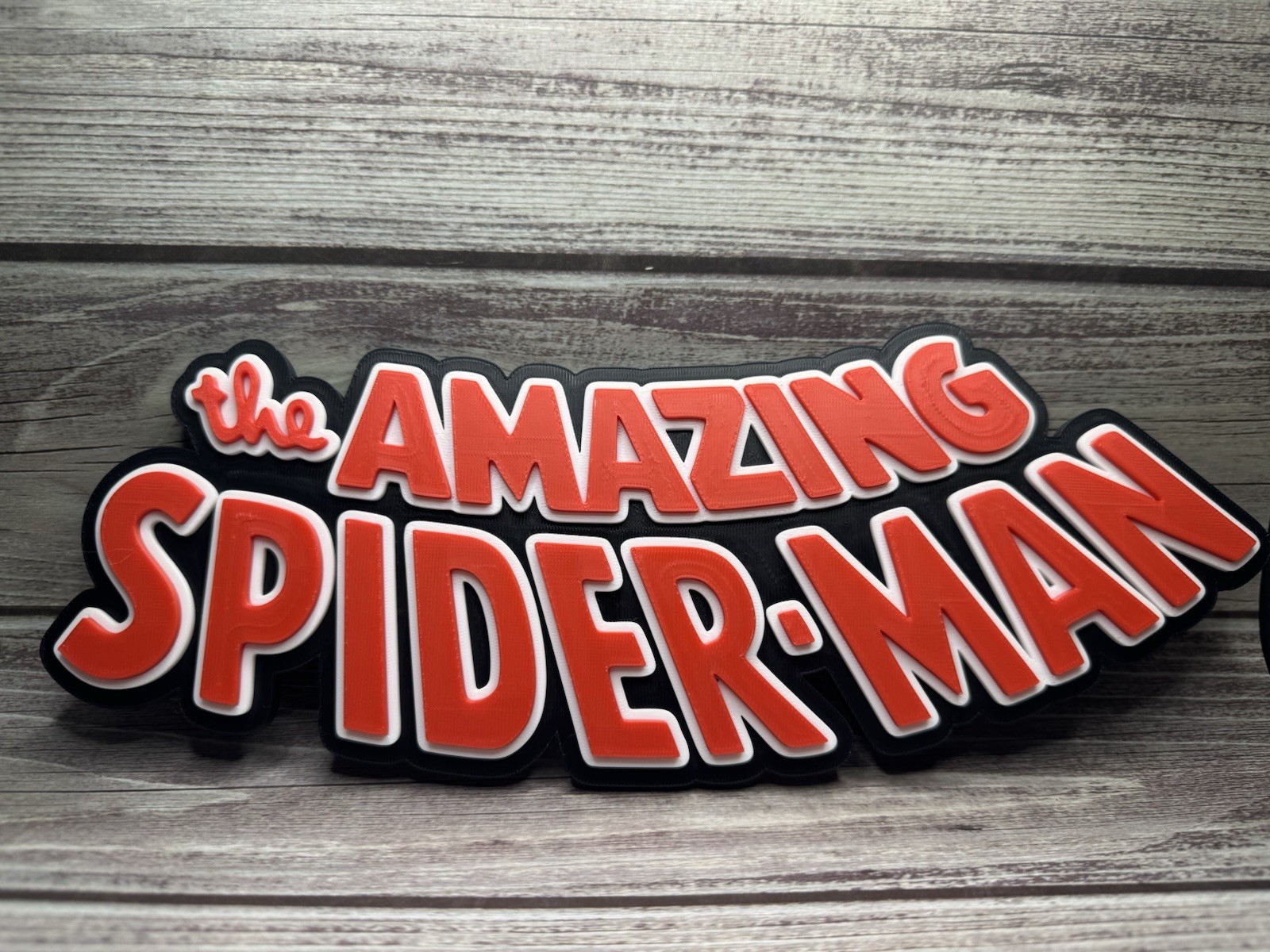 The Amazing Spider-Man Logo Wall Art | Desk Shelf Art Sign Display Decor The Amazing Spider-Man Logo Wall Art | Desk Shelf Art Sign Display Decor