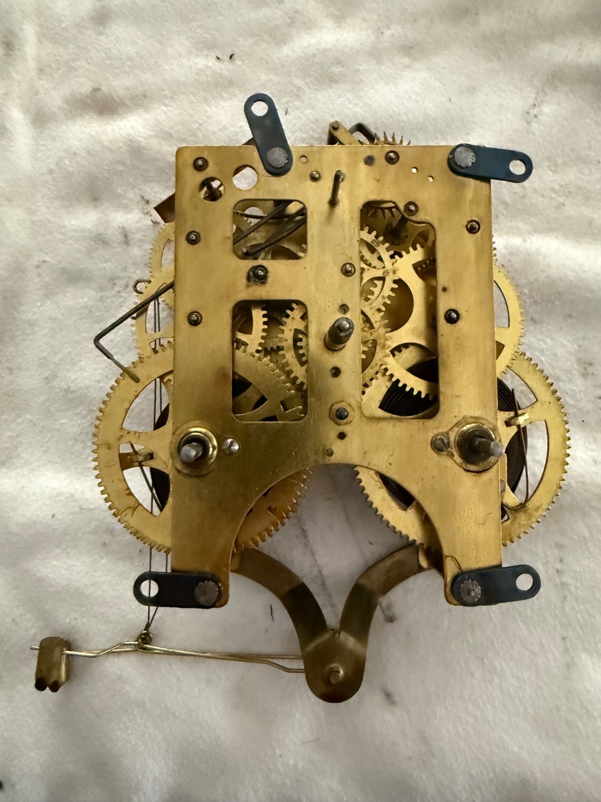 Antique Gilbert #28 Tambour Clock Movement & Hands for Parts / Repair Antique Gilbert #28 Tambour Clock Movement & Hands for Parts / Repair
