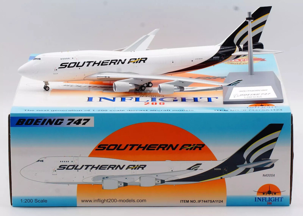 Inflight IF7447SA1124 Southern Air Boeing 747-400F N400SA Diecast 1/200 AV Model Inflight IF7447SA1124 Southern Air Boeing 747-400F N400SA Diecast 1/200 AV Model