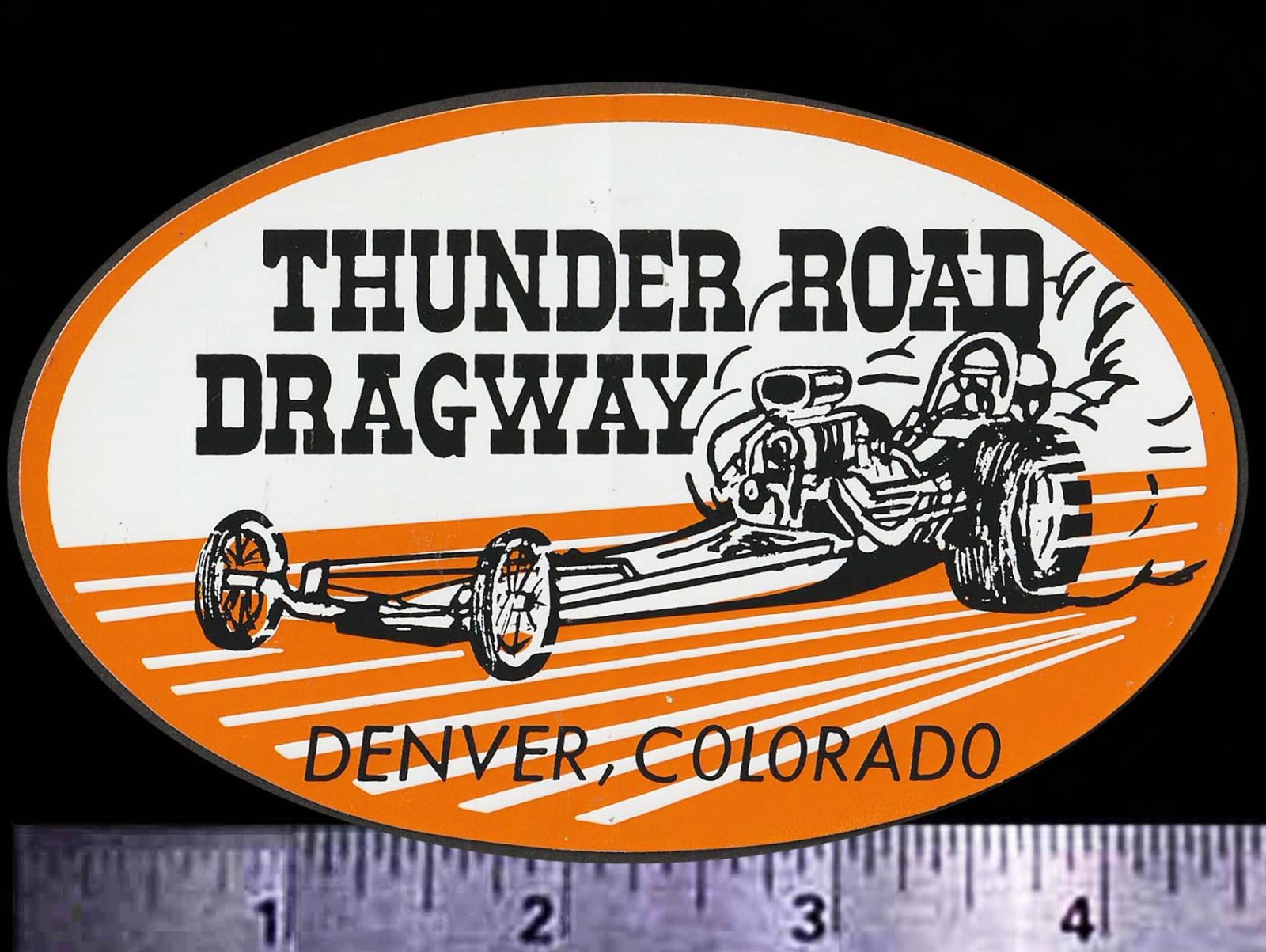 THUNDER ROAD Dragway, Denver CO. Orig Vintage 1970's Racing Decal/Sticker NHRA THUNDER ROAD Dragway, Denver CO. Orig Vintage 1970's Racing Decal/Sticker NHRA