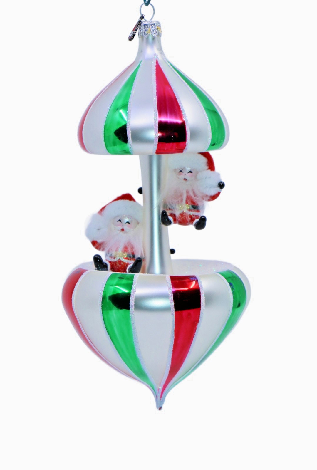 De Carlini Santa Land NICK AND NICKY'S Candy Stripe Carousel De Carlini Santa Land NICK AND NICKY'S Candy Stripe Carousel