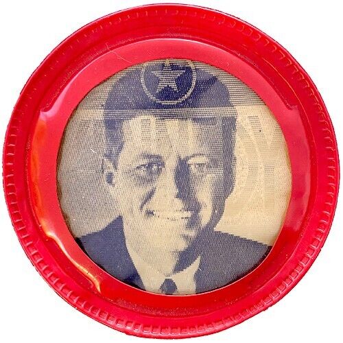 Scarce 1960 John F. KENNEDY for PRESIDENT Laminated Flasher Button