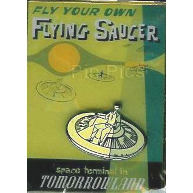 Disney Pin WDI Tomorrowland Flying Saucer Poster Space Terminal Cast LE 53243 Disney Pin WDI Tomorrowland Flying Saucer Poster Space Terminal Cast LE 53243