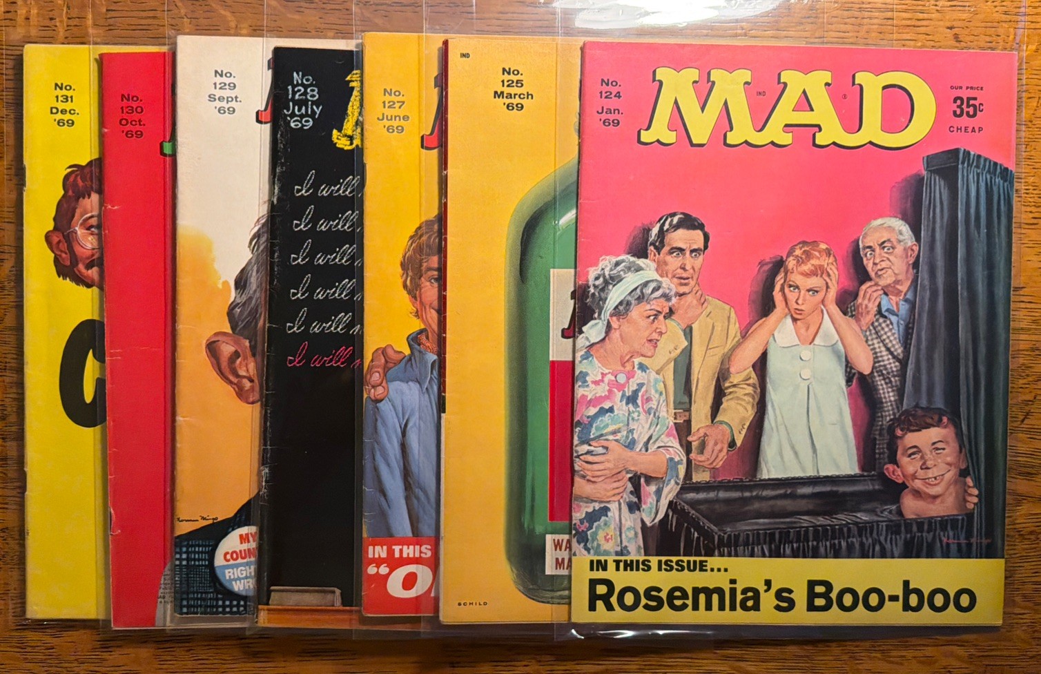 Lot of 7 MAD Magazines (#124, #125, #127, #128, #129, #130, #131) Lot of 7 MAD Magazines (#124, #125, #127, #128, #129, #130, #131)