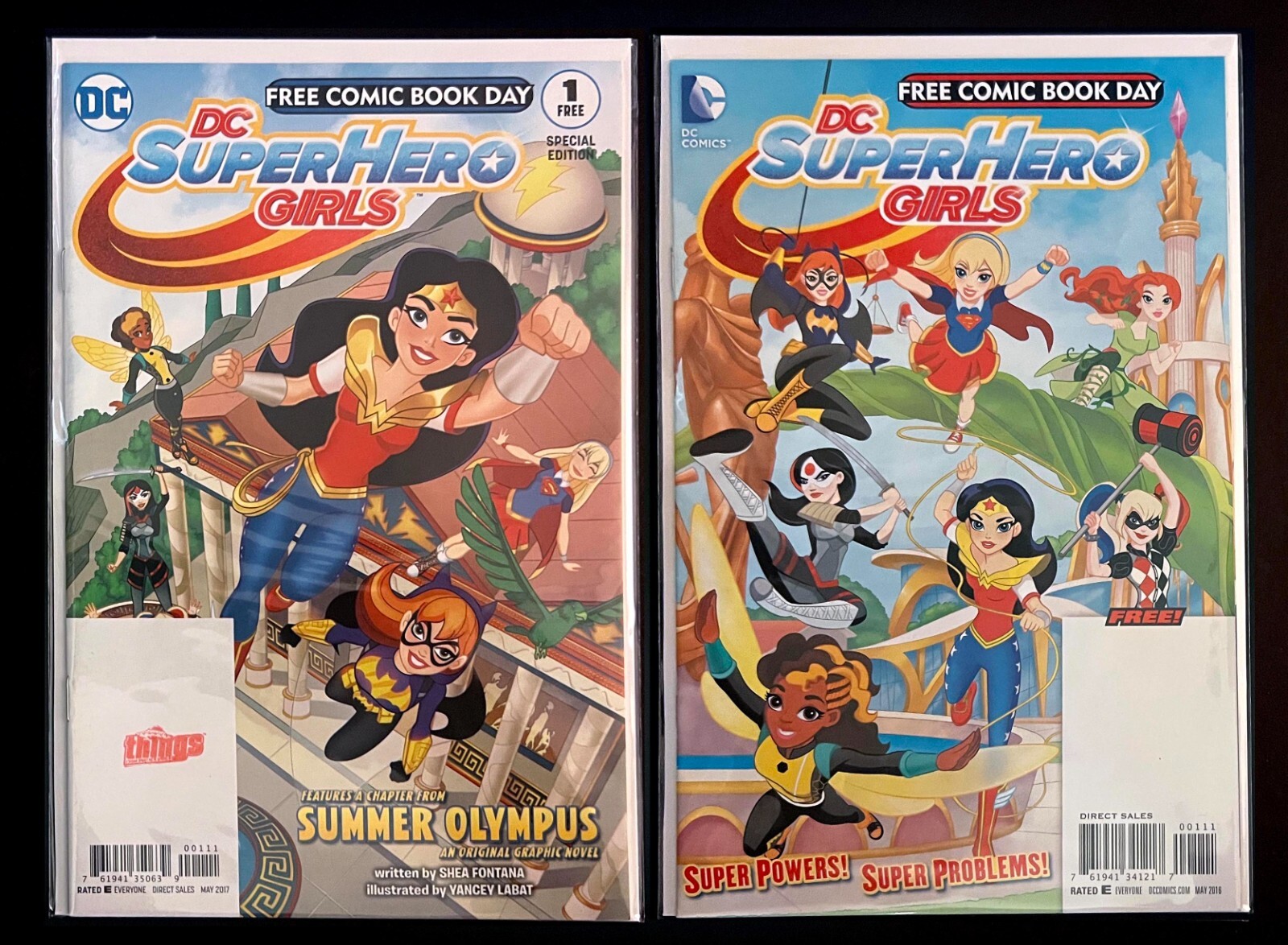 DC SUPER HERO GIORLS #1 FCBD 2016 2017 Lot Supergirl Batgirl Wonder Woman Harley