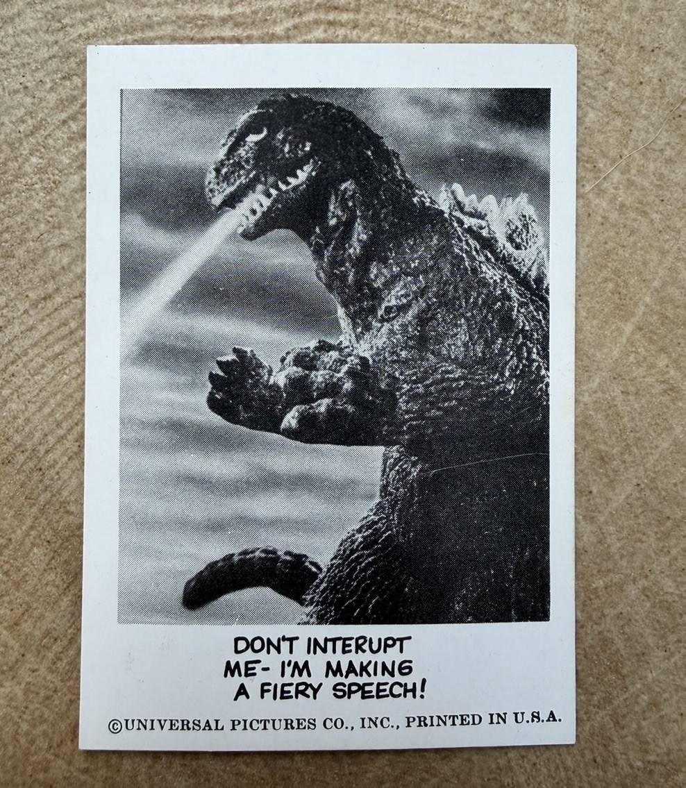 1961 Leaf Spook Stories Universal Horror Card Godzilla Rookie SSP #113