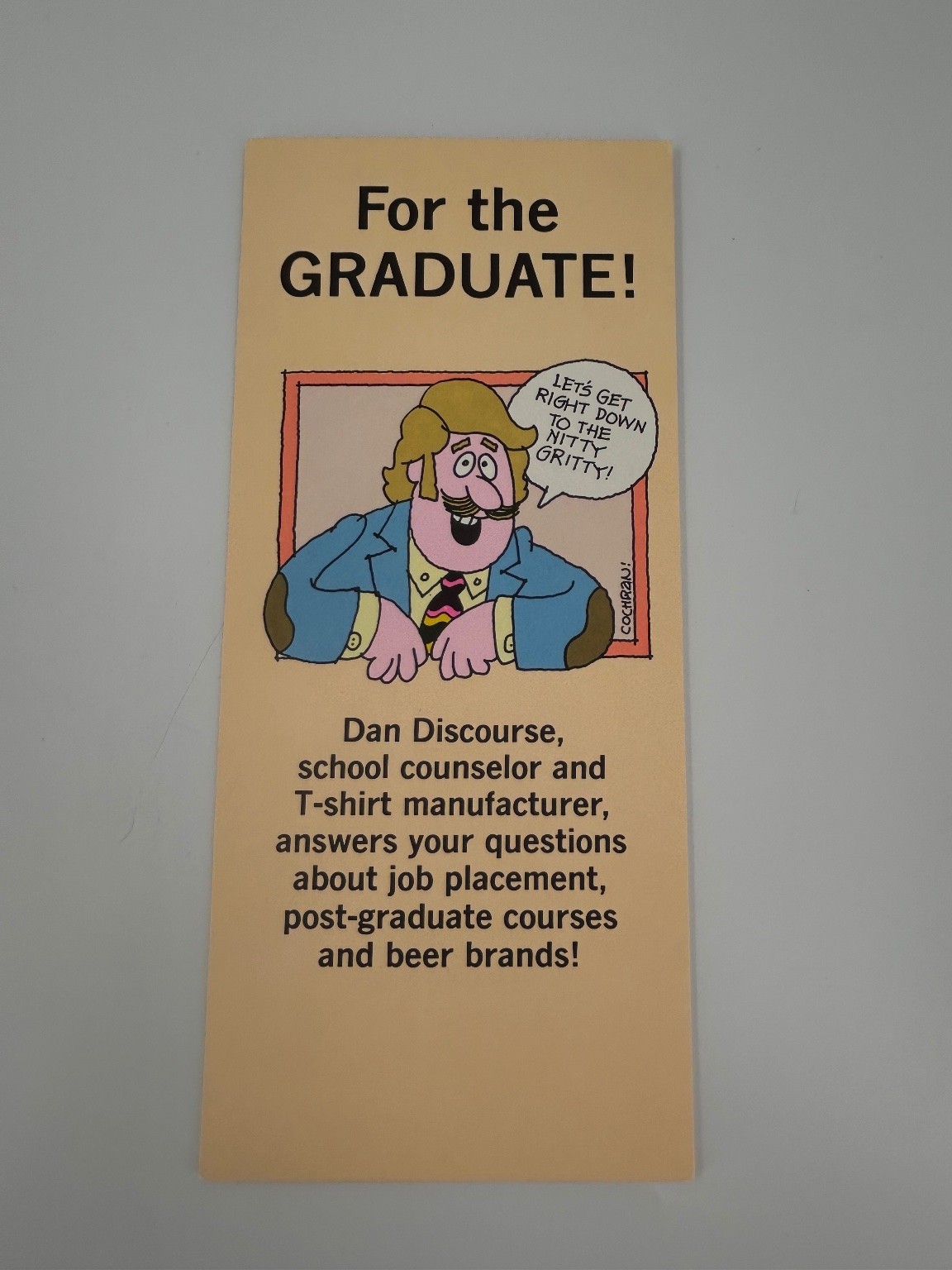 Vintage 1999 Hallmark Graduation Card Dan Discourse Humor