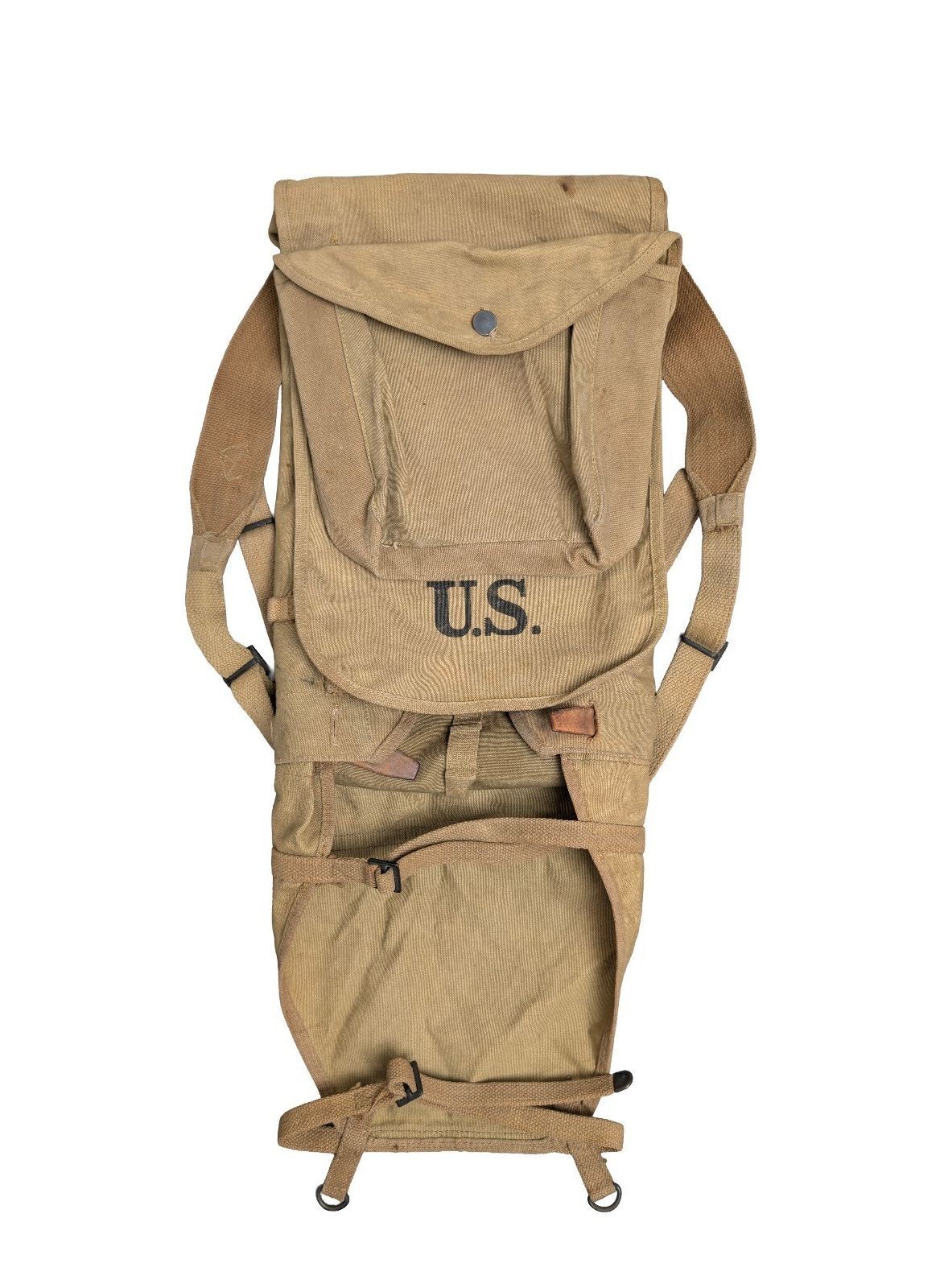 WWI US M1910 Haversack Complete 1918 Named 1st Lt 124th Inf. WWI US M1910 Haversack Complete 1918 Named 1st Lt 124th Inf.