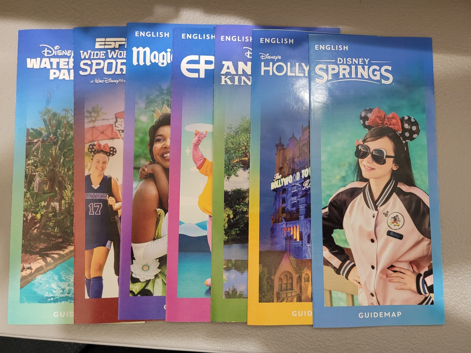 NEW 2023/2024 Walt Disney World Theme Park Maps - 7 map Brochures set NEW 2023/2024 Walt Disney World Theme Park Maps - 7 map Brochures set