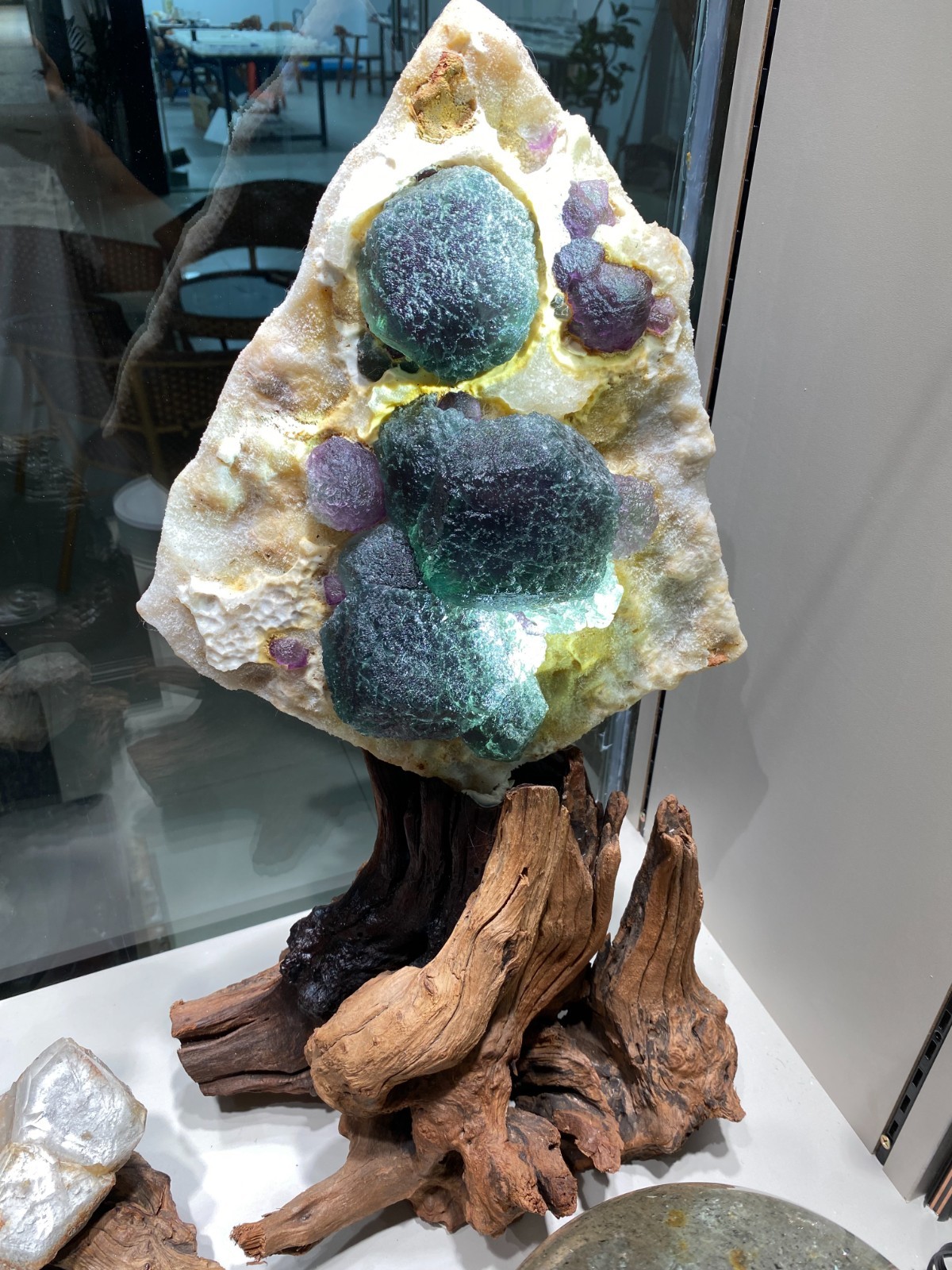 20.5lb Rare TOP Natural Purple green fluorite Crystal Quartz Mineral Specimen+ST 20.5lb Rare TOP Natural Purple green fluorite Crystal Quartz Mineral Specimen+ST