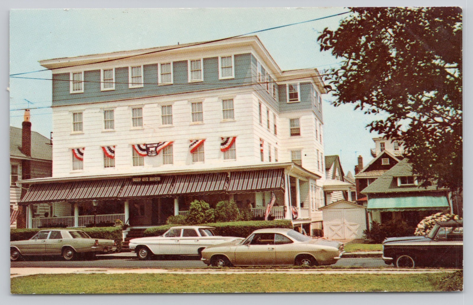 Surf Avenue House Ocean Grove New Jersey Vintage Postcard Posted 1972 Old Cars Surf Avenue House Ocean Grove New Jersey Vintage Postcard Posted 1972 Old Cars