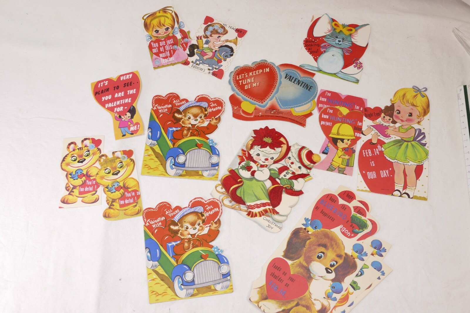 Vintage Lot 16 Valentine Day Made 1950s-60s w/ very desirable