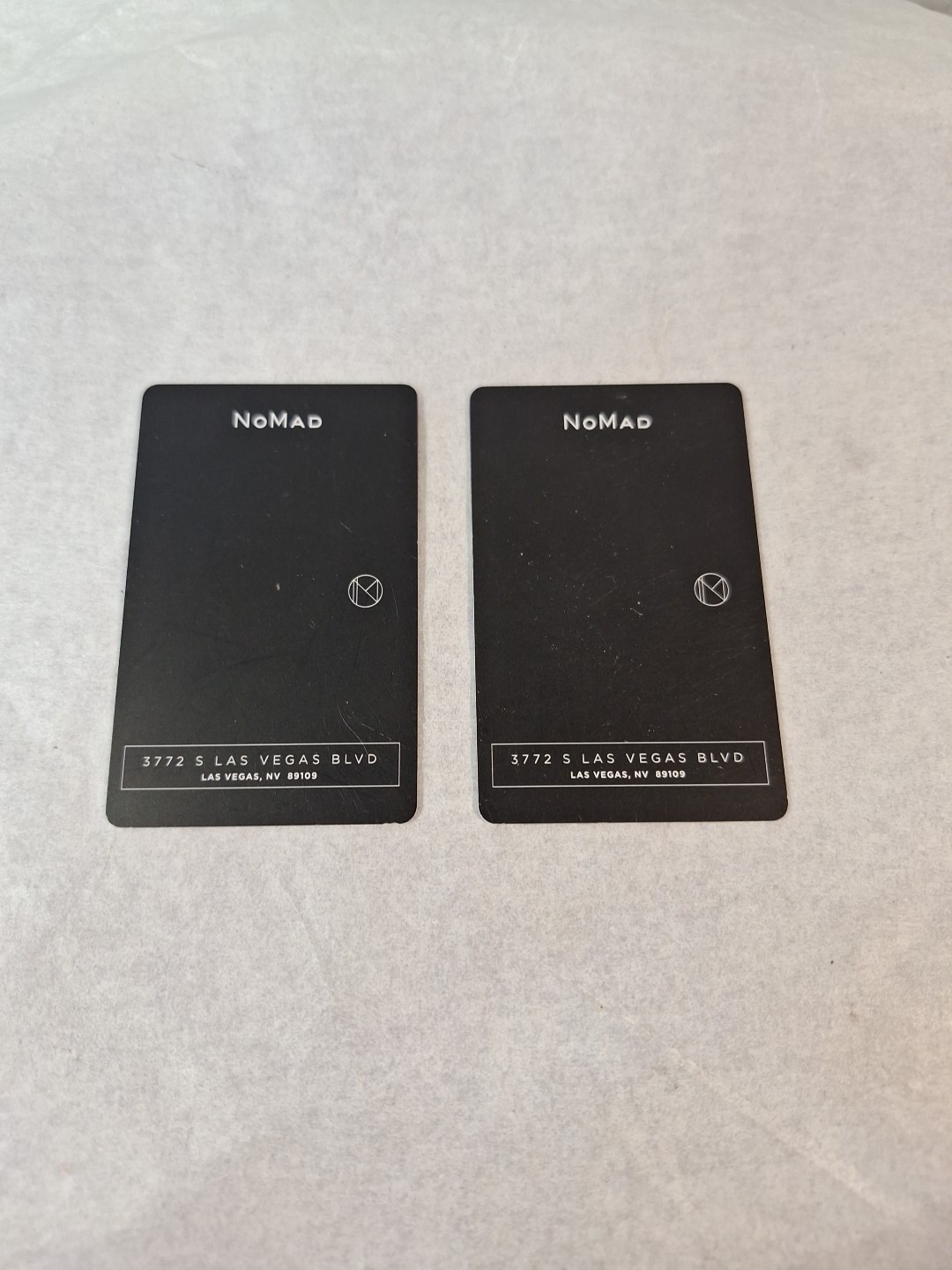 nomad las Vegas room key black pair of (2)