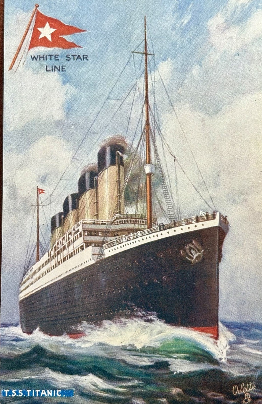 Scarce Original 1912 TSS Titanic Tuck Oilette No 9898 White Star Line Postcard Scarce Original 1912 TSS Titanic Tuck Oilette No 9898 White Star Line Postcard