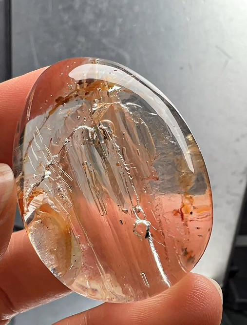 43*32*22mm Natural Enhydro Quartz Moving Water Drop Specimens Palm Reiki 43*32*22mm Natural Enhydro Quartz Moving Water Drop Specimens Palm Reiki