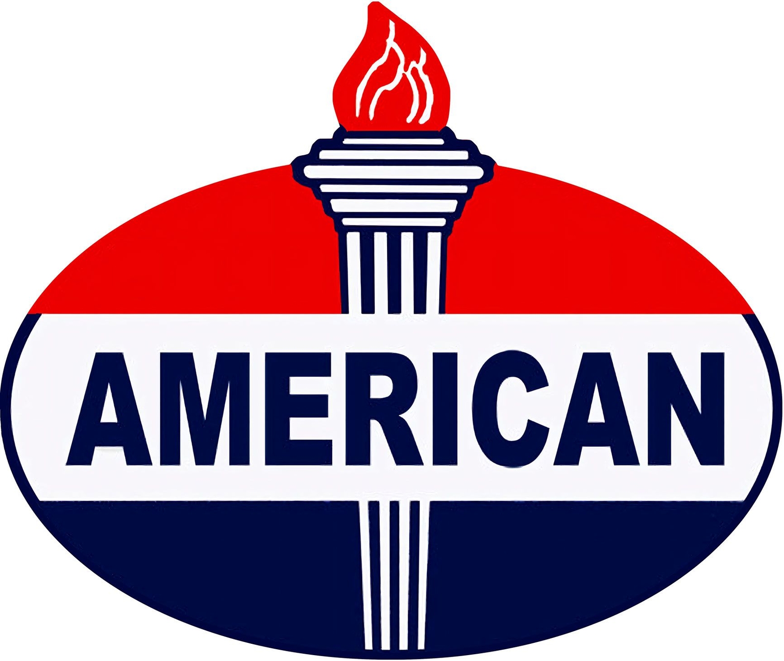 AMERICAN GAS COMPANY TORCH FLAME 24" HEAVY DUTY USA MADE METAL CLEAN ADV SIGN