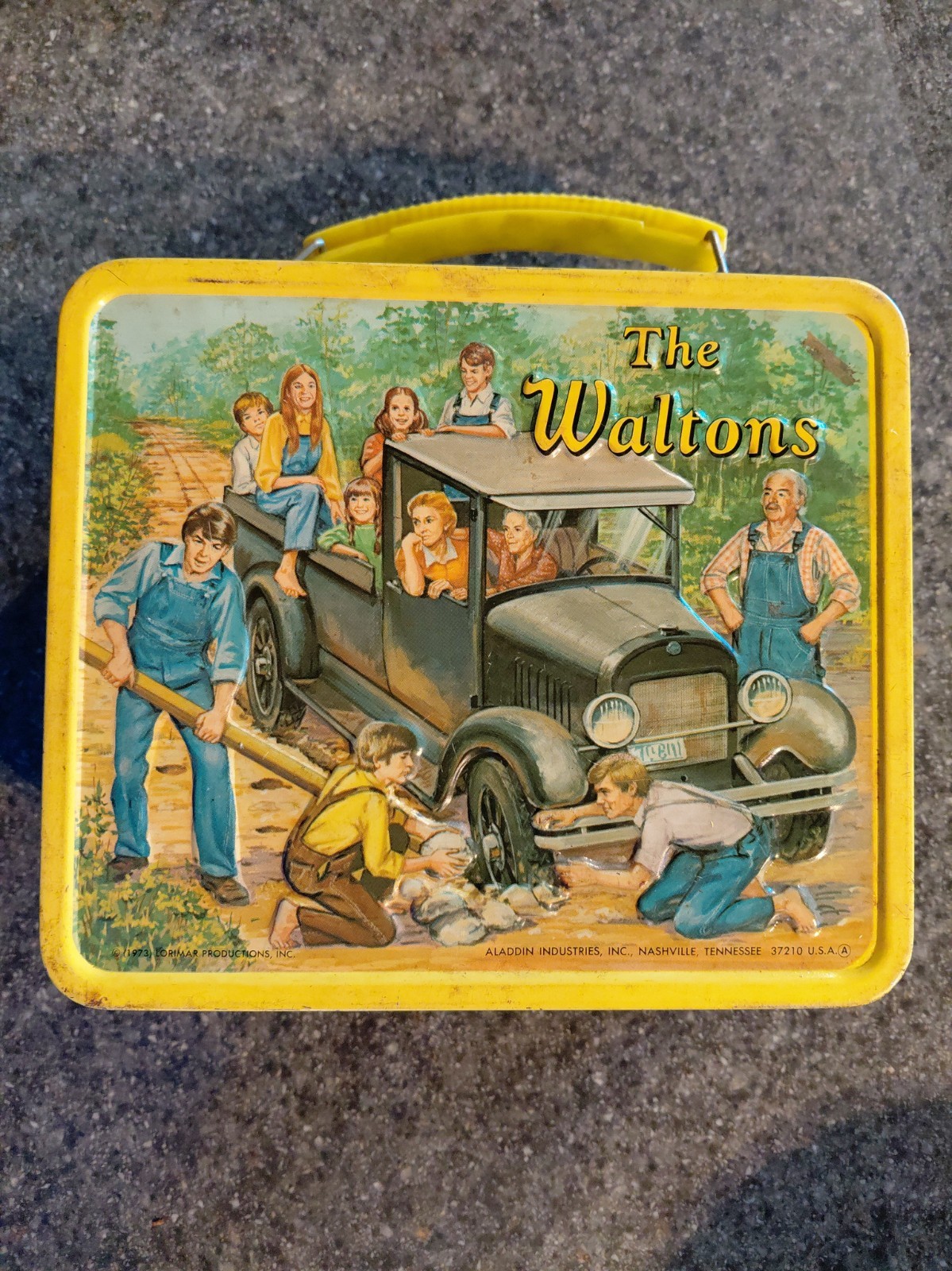 Vintage 1973 The Waltons Metal Lunch Box Aladdin TV Show Lunchbox No Thermos Vintage 1973 The Waltons Metal Lunch Box Aladdin TV Show Lunchbox No Thermos