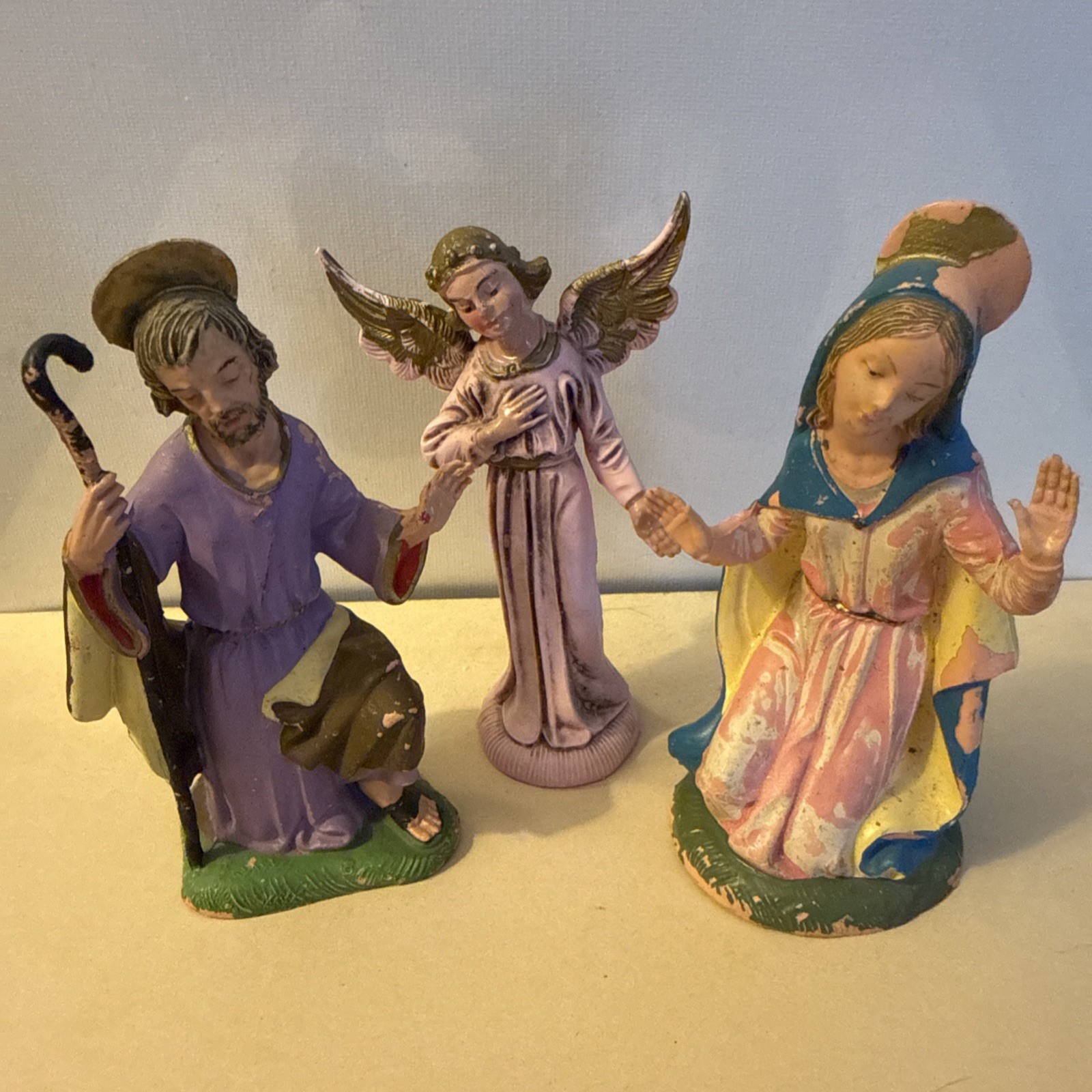 Vintage Depose Italy Fontanini Nativity Mary Joseph Angel Resin 4” Vintage Depose Italy Fontanini Nativity Mary Joseph Angel Resin 4”