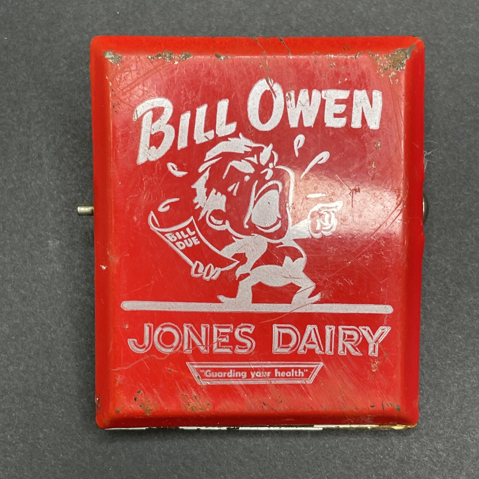 Vintage 1940s Bill Owens Collection Agency Amount Owing Clip For Jones Dairy