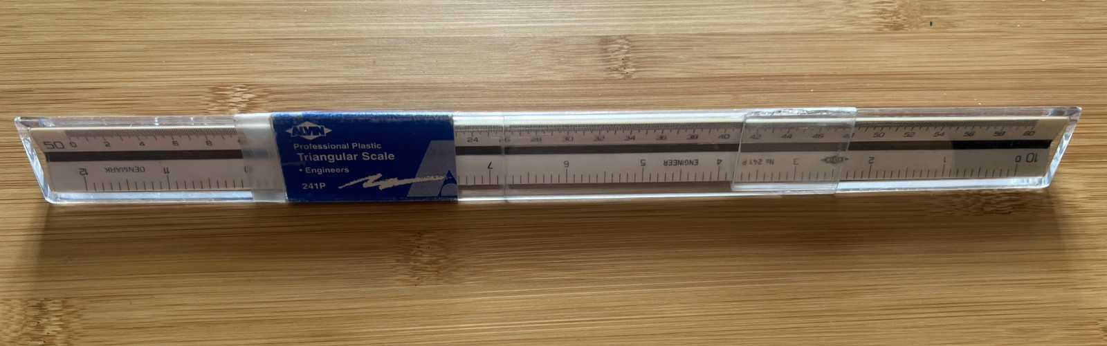 Vintage Alvin No. 241 P 12" Triangular Engineer Scale Denmark Vintage Alvin No. 241 P 12" Triangular Engineer Scale Denmark