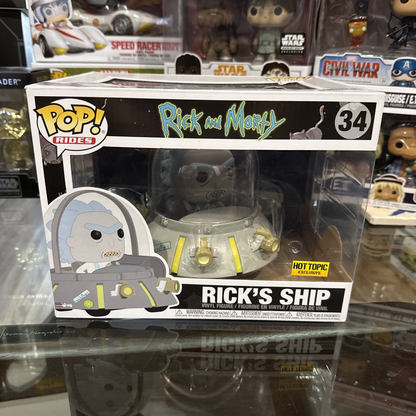 Funko Pop Rides: Rick and Morty - Rick (w/ Ship) - Hot Topic (Exclusive) #34