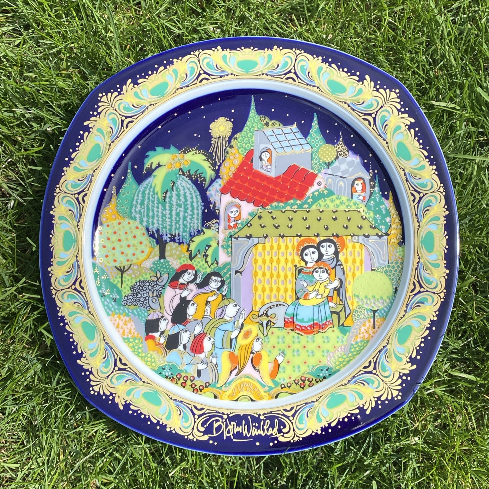 Vtg Bjorn Wiinblad Christmas Plate 1983 Silent Holy Night Rosenthal Studio & Box Vtg Bjorn Wiinblad Christmas Plate 1983 Silent Holy Night Rosenthal Studio & Box