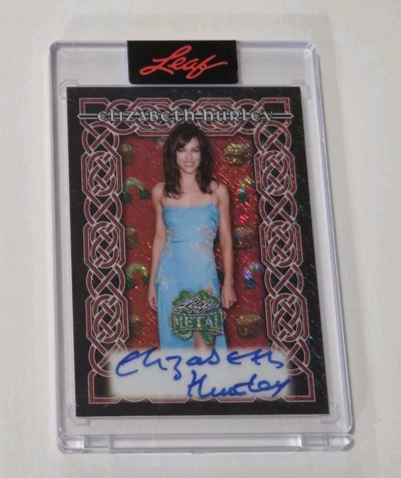 2025 Leaf Metal St. Patrick's Day Mash Ups ELIZABETH HURLEY 1/1 RED SHIMMER AUTO 2025 Leaf Metal St. Patrick's Day Mash Ups ELIZABETH HURLEY 1/1 RED SHIMMER AUTO