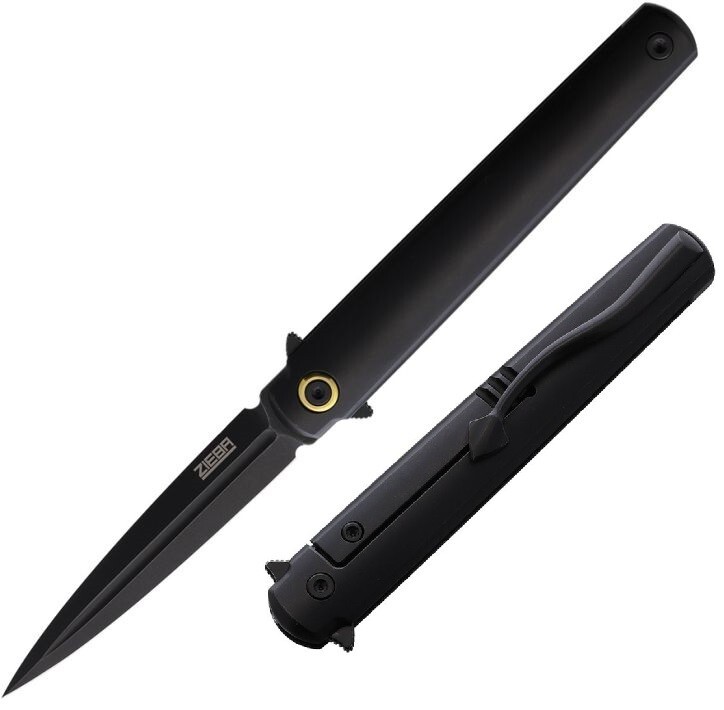 Zieba Six Folding Dagger 3" MagnaCut Steel False Edge Blade Aluminum Handle