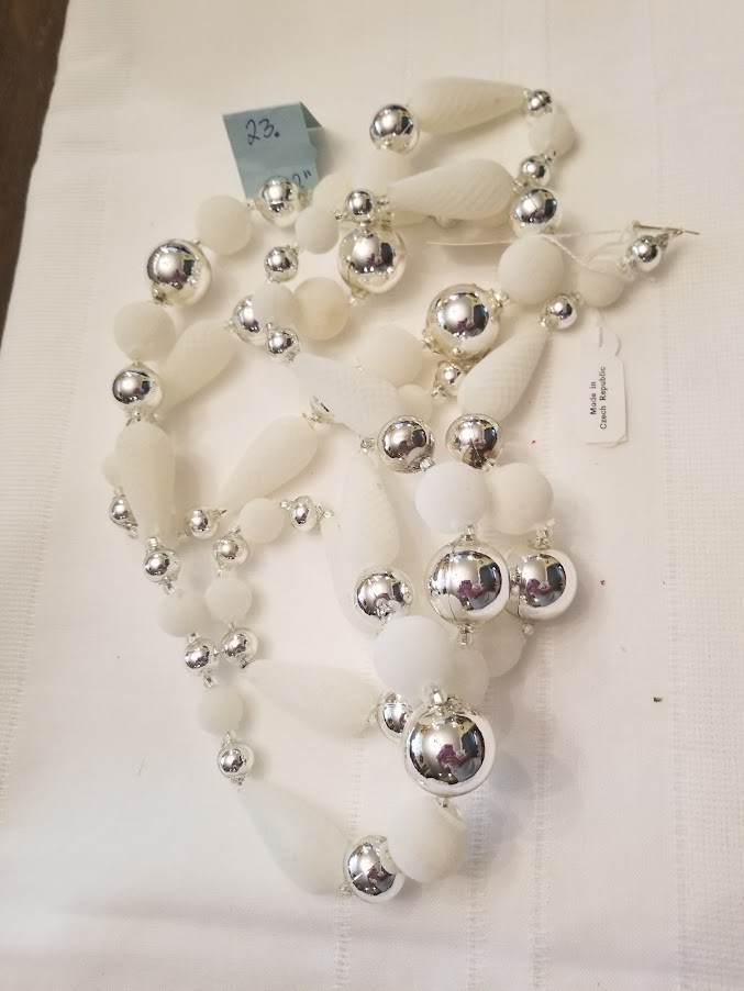 Vintage Mercury Glass Garland Czech Republic NOS Vintage Mercury Glass Garland Czech Republic NOS