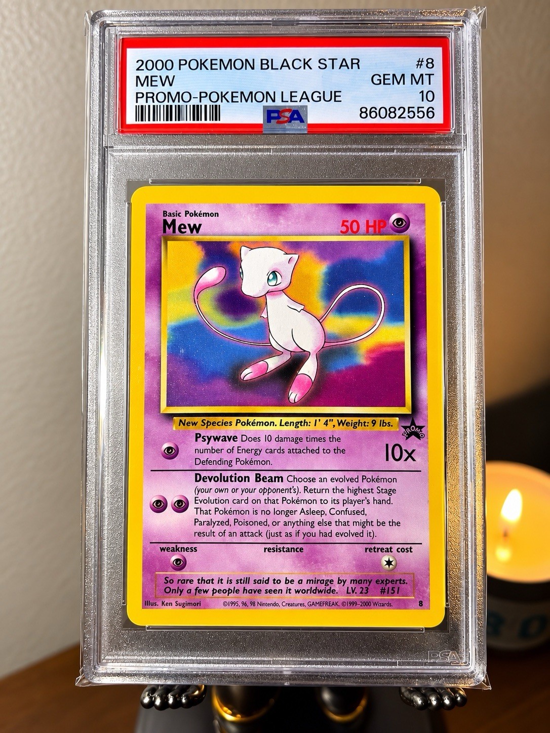 2000 Pokémon Black Star Promo Mew #8 PSA 10 Gem Mint Cert 86082556