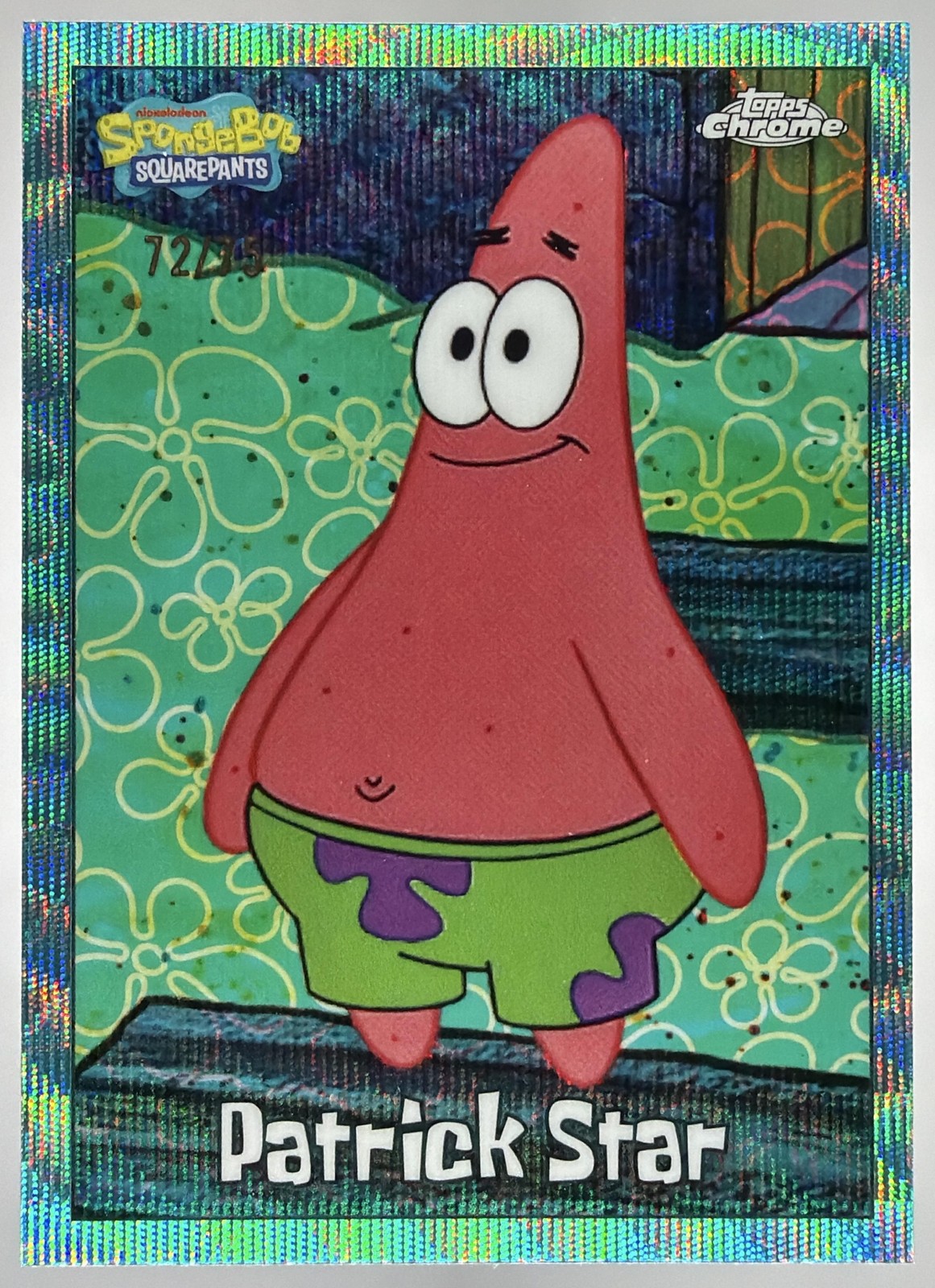 2025 Topps Chrome SpongeBob SquarePants Patrick Star Wave Refractor /175 #24