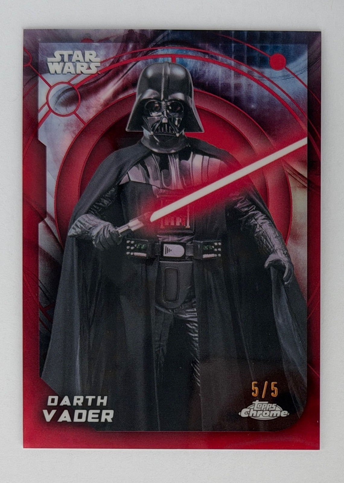 2026 Topps Chrome Star Wars #176 Darth Vader True Red 5/5 2026 Topps Chrome Star Wars #176 Darth Vader True Red 5/5