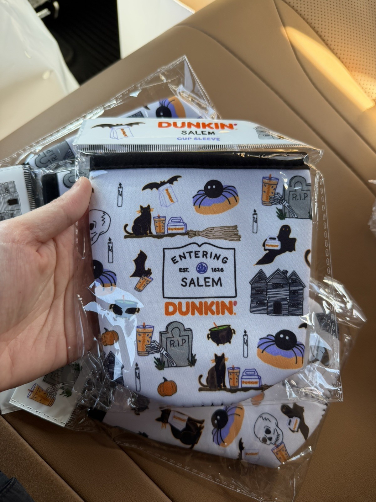 Dunkin “entering Salem” Cup Sleeve Halloween 2026 Dunkin “entering Salem” Cup Sleeve Halloween 2026