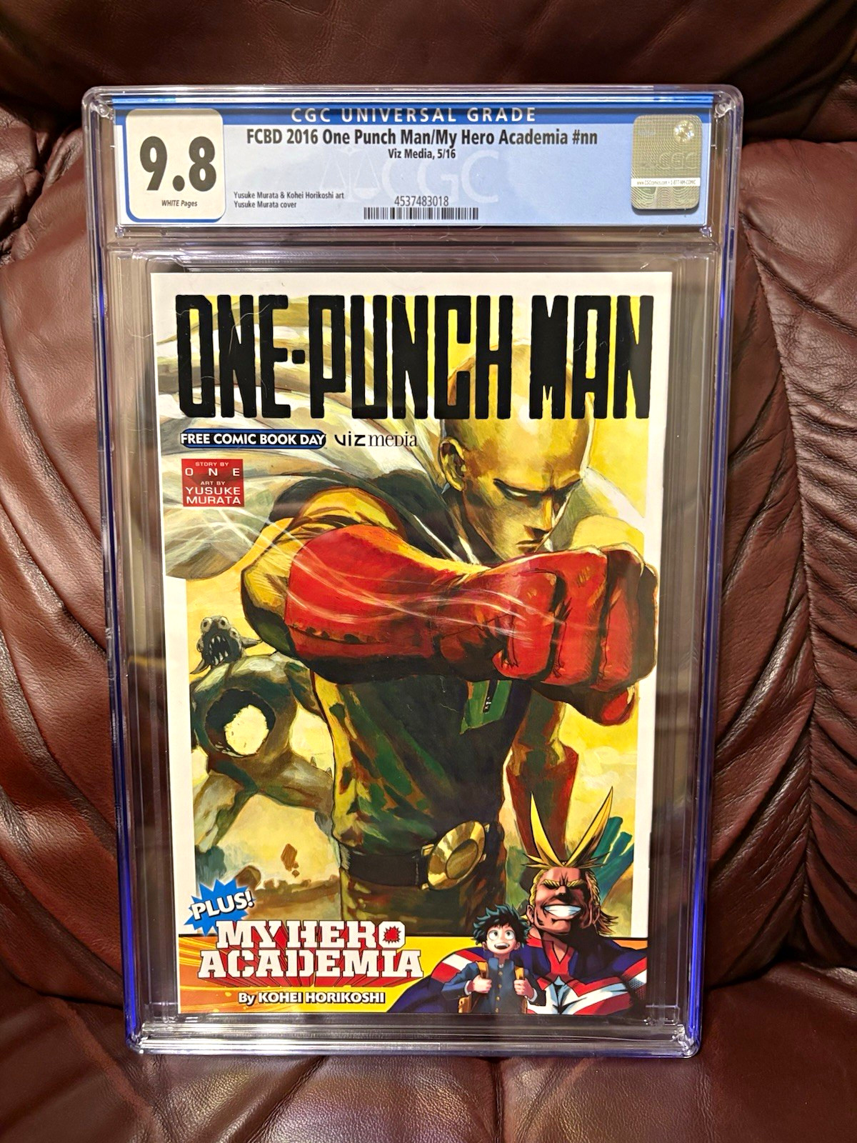 🔥Viz Media FCBD 2016 One Punch Man/My Hero Academia #nn CGC 9.8 White Pages🔥