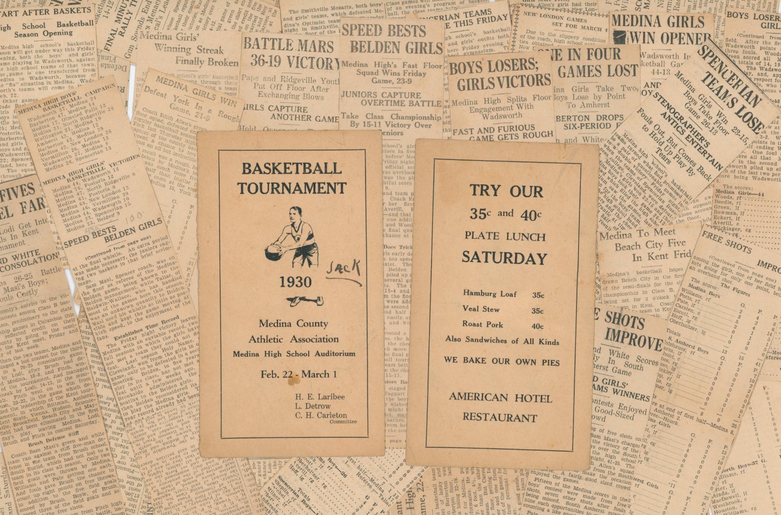1930 Medina County Ohio Basketball Tournament Programs News Clippings Boys Girls 1930 Medina County Ohio Basketball Tournament Programs News Clippings Boys Girls