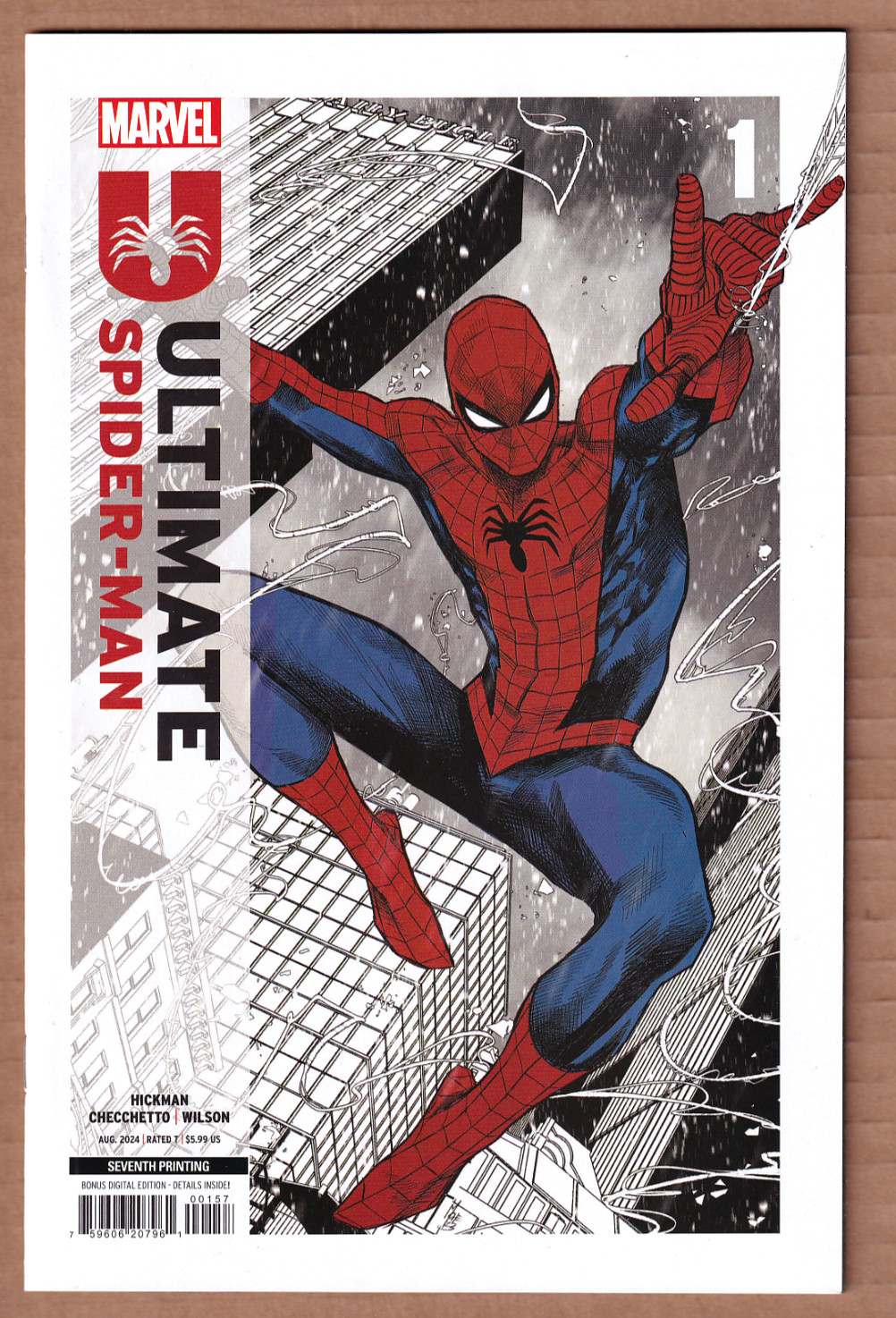 ULTIMATE SPIDER-MAN #1 MARCO CHECCHETTO 7th PRINT MARVEL 2024 NM