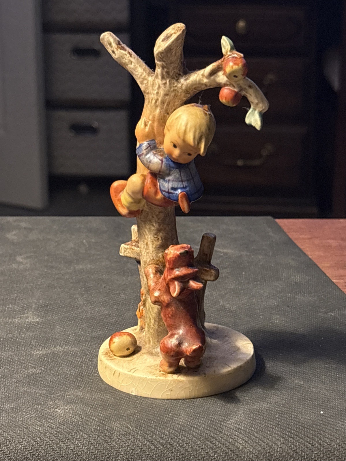 Vintage Hummel Goebel 56/A Culprits Boy Apple Tree Dog TMK-3 W Germany 7” Vintage Hummel Goebel 56/A Culprits Boy Apple Tree Dog TMK-3 W Germany 7”
