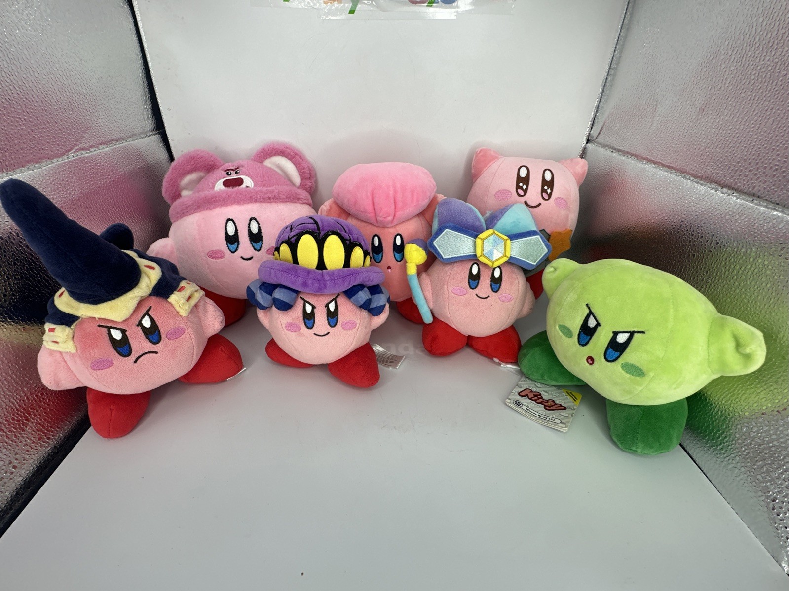 Kirby Plush Lot Set of 6 Costumes Green Kirby Sanei Nintendo 2 NWT Kirby Plush Lot Set of 6 Costumes Green Kirby Sanei Nintendo 2 NWT
