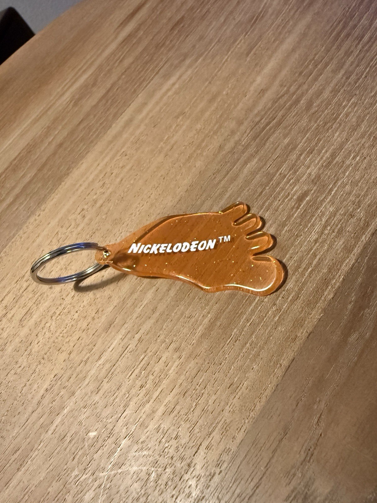 Rare Vintage 1990s Nickelodeon Glitter Orange Rubber Foot Keychain Logo Souvenir Rare Vintage 1990s Nickelodeon Glitter Orange Rubber Foot Keychain Logo Souvenir