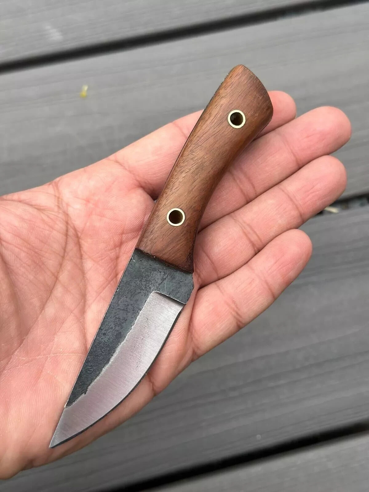 1095 High Carbon Steel Skinning Fixed Blade 6 In Knife Full Tang Wood Handle 1095 High Carbon Steel Skinning Fixed Blade 6 In Knife Full Tang Wood Handle