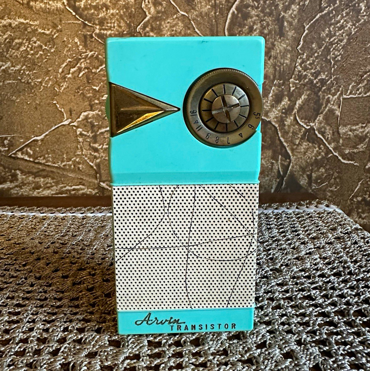Vintage 1957 Arvin 8576 Turquoise 5 Transistor AM Radio Working Tested Vintage 1957 Arvin 8576 Turquoise 5 Transistor AM Radio Working Tested