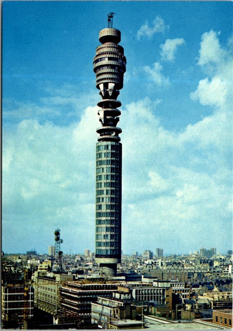 Vintage The Post Office Tower London England Postcard Vintage The Post Office Tower London England Postcard